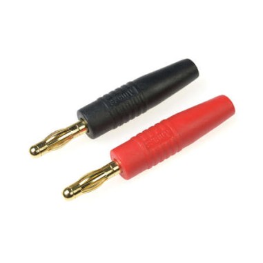 Revtec Connecteur Fiche Banane 4mm - 1 paire - Rouge et Noir