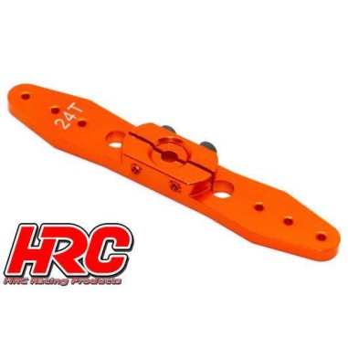 HRC Racing - Palonnier de servo aluminium double - 70mm - 24T