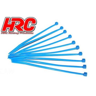 HRC Racing - Serre-câble Bleu - 100mm - 10 pièces