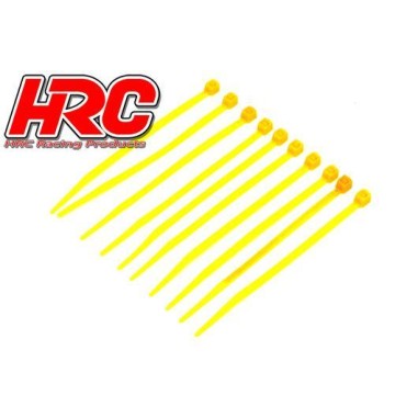 HRC Racing - Serre-câble Jaune - 100mm - 10 pièces
