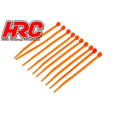 HRC Racing - Serre-câble Orange - 100mm - 10 pièces