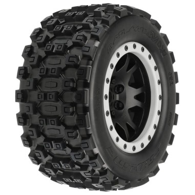 Pro-Line Roues complètes pour Traxxas X-Maxx (Pneus Badlands MX43 - jantes Impulse)