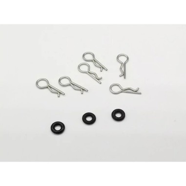 GL Racing GLF - Clips de carrosserie et joints O-ring - SET - Pour GLF-1