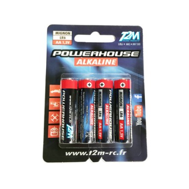 T2M Racing Products - Pile Alkaline LR6 - AA  - 1.5V - 4 pièces