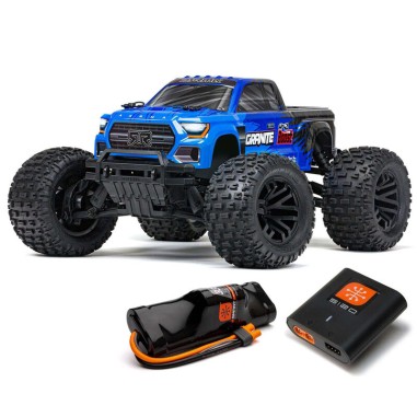 Arrma Monster Truck 1/10 Granite 4X2 Boost MEGA 550 Brushed 2WD EP RTR - couleur Bleu