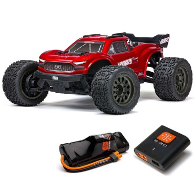 Arrma Stadium Truck Vorteks 1/10 2WD Boost MEGA 550 Brushed EP RTR - couleur Rouge