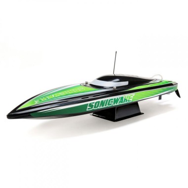 Pro Boat Bateau SonicWake 915mm - Brushless EP 6S RTR - Noir / Vert