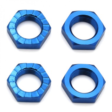 Team Associated FT Wheel Nuts, 17 mm, blue - 4 pièces