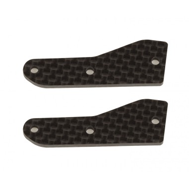 Team Associated RC8B4 FT Front upper suspension arm inserts - Carbon fiber - 2.0 mm - 2 pièces